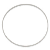 Sterling Silver 925 Polished Bangle Bracelet with Solid Slip-On Design